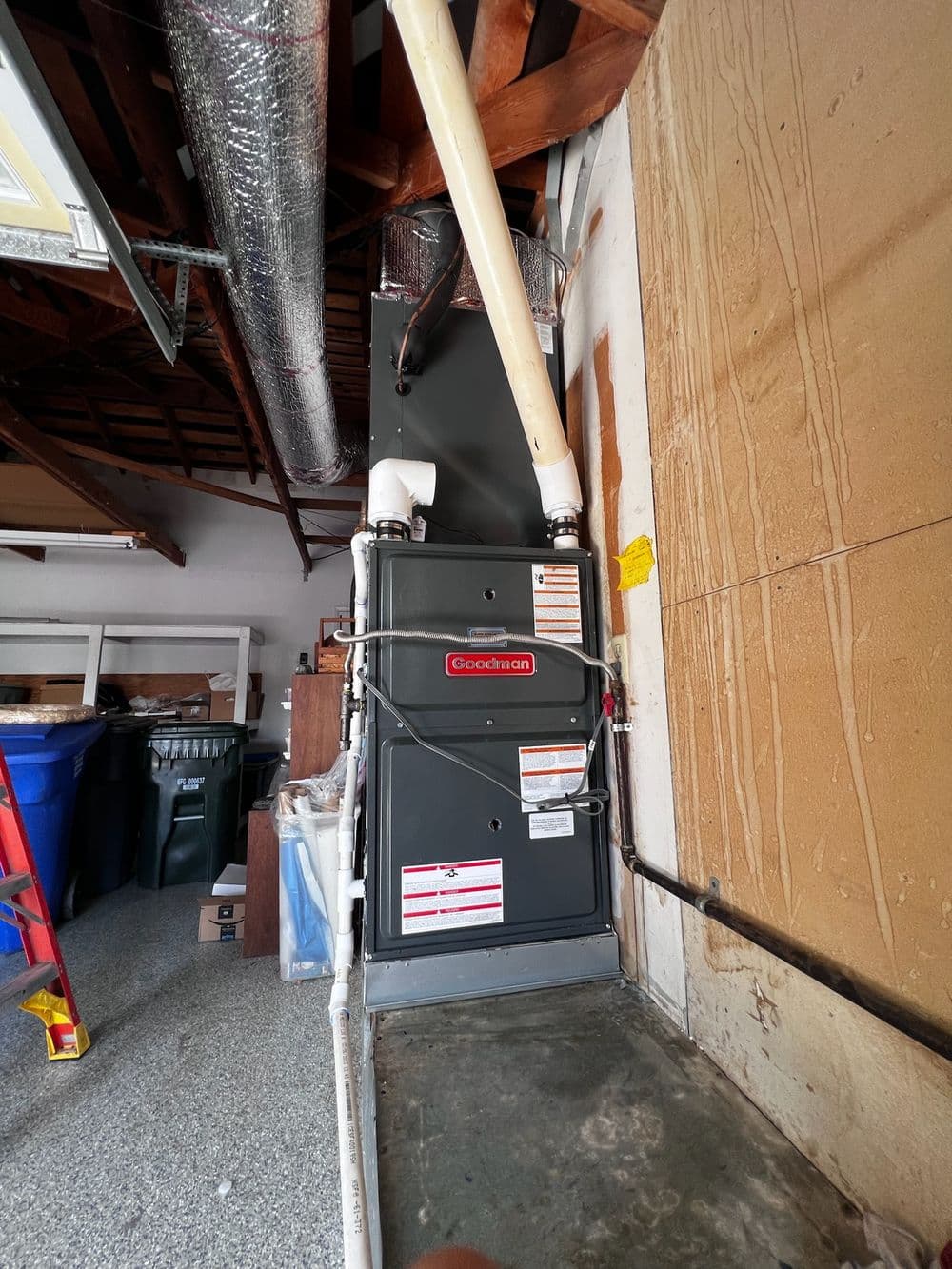 Goodman Furnace Installation in a Fallbrook CA Residential Garage image