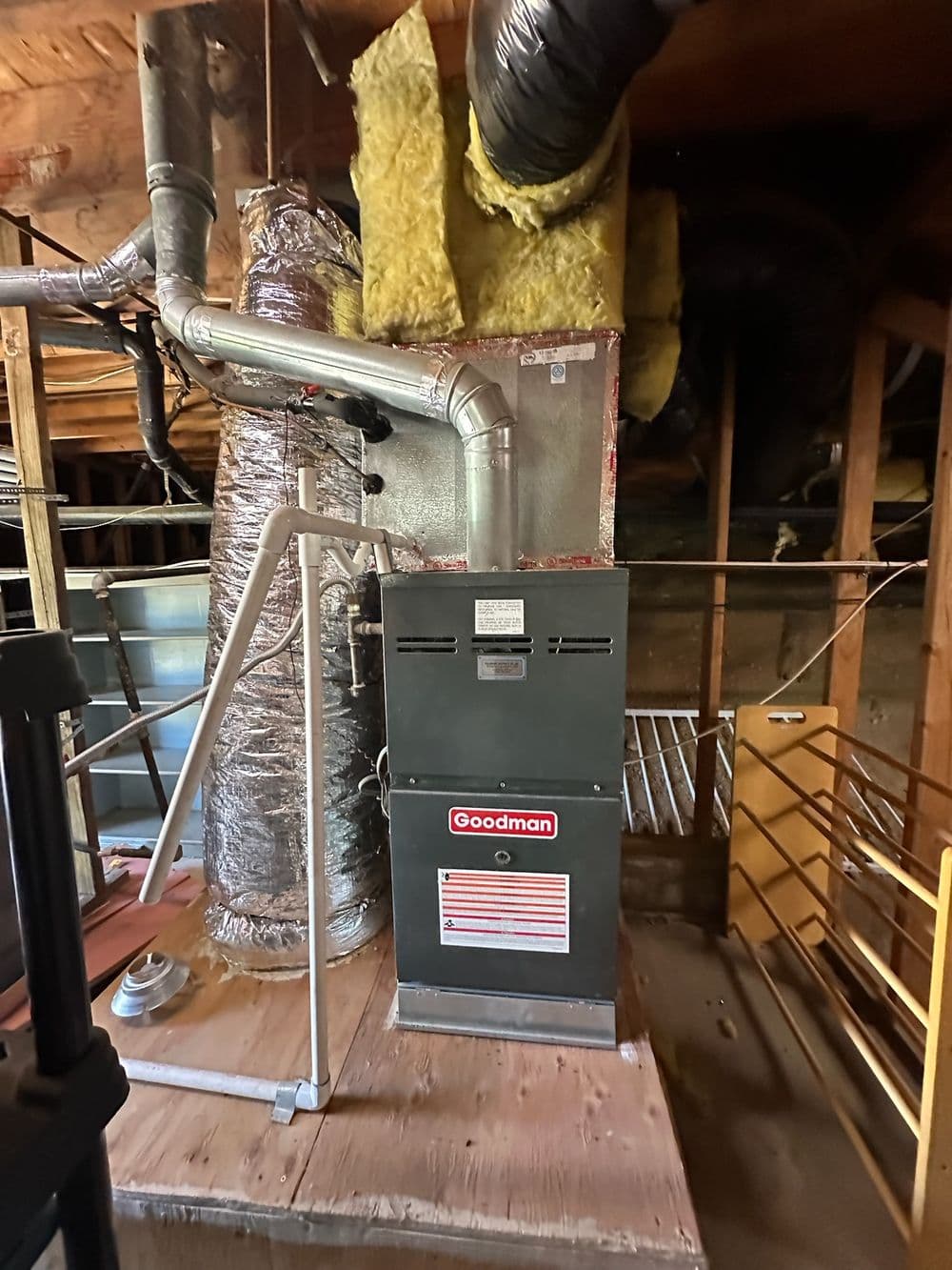 Goodman Furnace Attic Install on a New Build in Fallbrook CA image