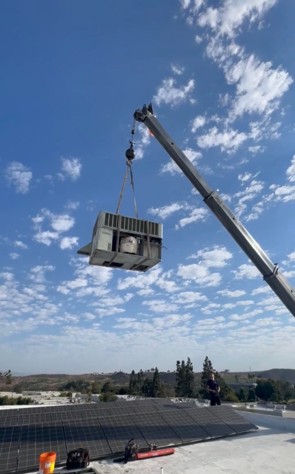 Gallery photos for Crane-Assisted Rooftop HVAC Package Unit Installation in Carlsbad CA: Image #1
