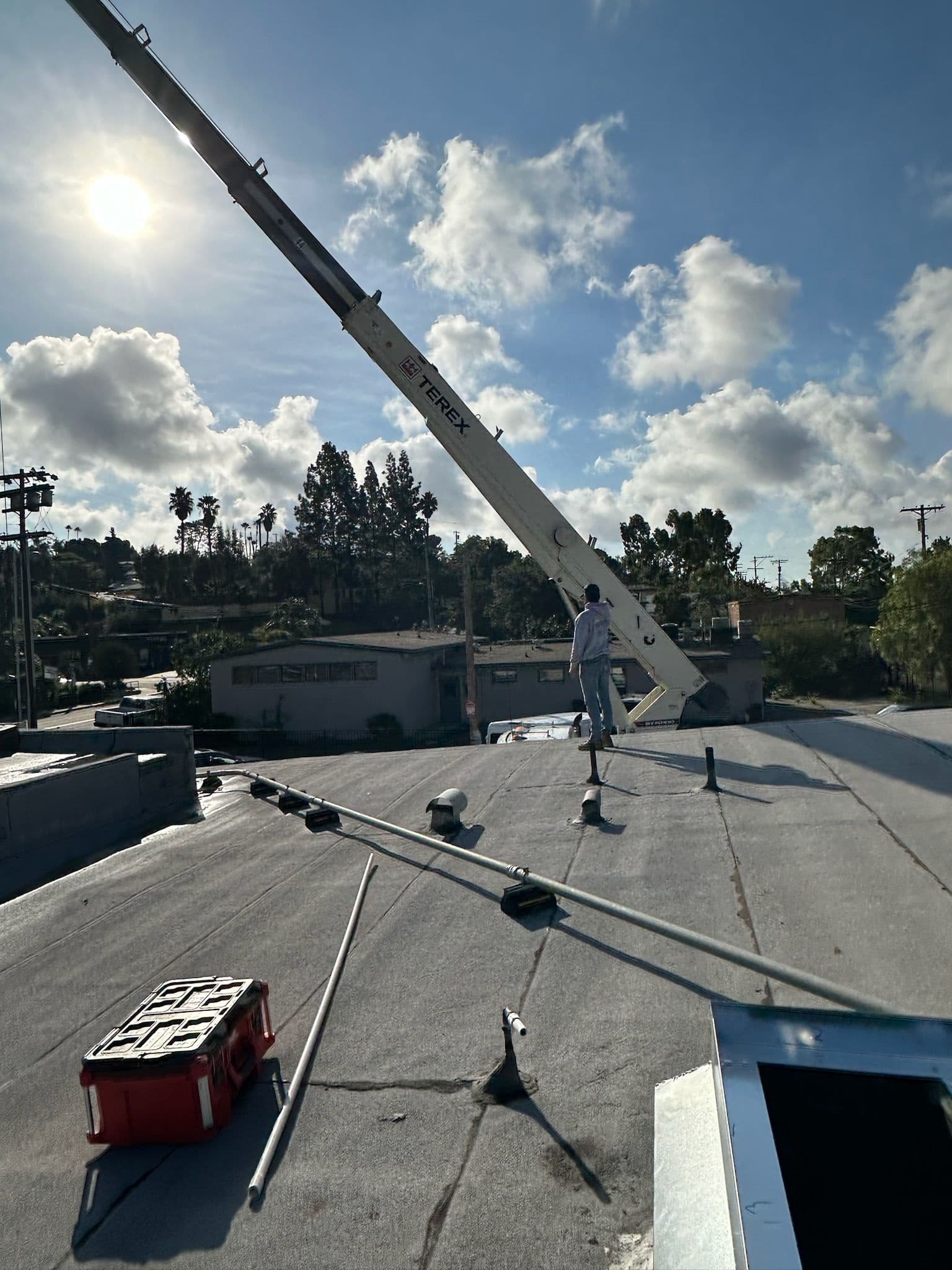 Crane-Assisted Rooftop Package Unit Install in North County San Diego image