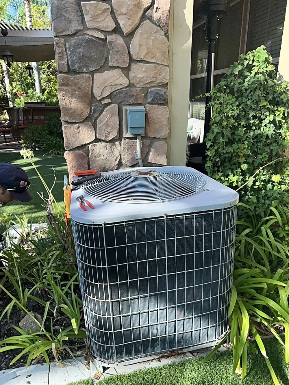 Gallery photos for AC Capacitor Replacement Hard Start and Refrigerant Recharge in Carlsbad: Image #1
